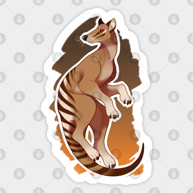 Thylacine Sticker by candychameleon